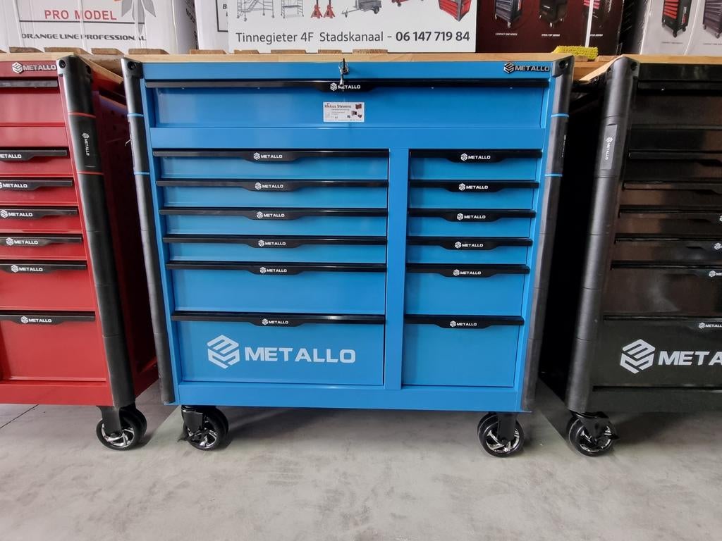 metallo gereedschapwagen in 3 kleuren vol gereedschap, Ophalen of Verzenden, Nieuw