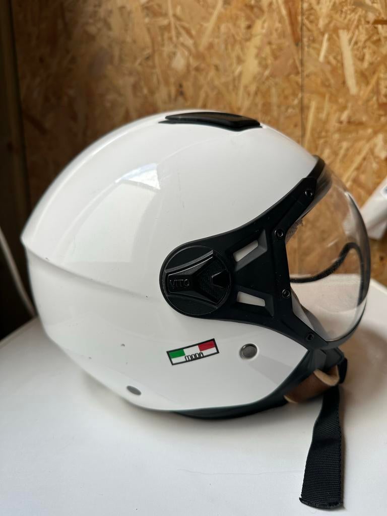 Witte Vito Mona Scooterhelm - Zo goed als nieuw, Ophalen, Zo goed als nieuw, Medium