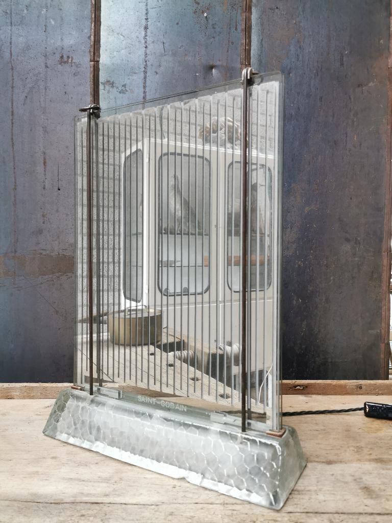 Saint gobain design lamp (radiaver) 1930's, Antiek en Kunst, Antiek | Lampen, Ophalen