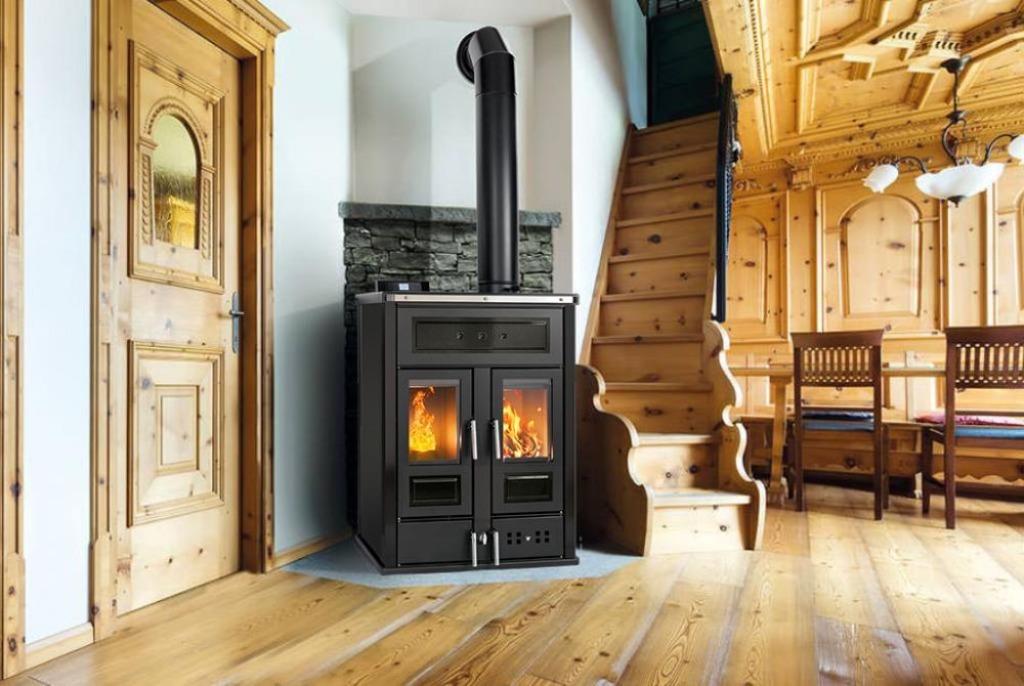 Hout en pellet cv-kachel: Klover Bi-Fire Mid, Huis en Inrichting, Ophalen, Vrijstaand, Hout, Nieuw