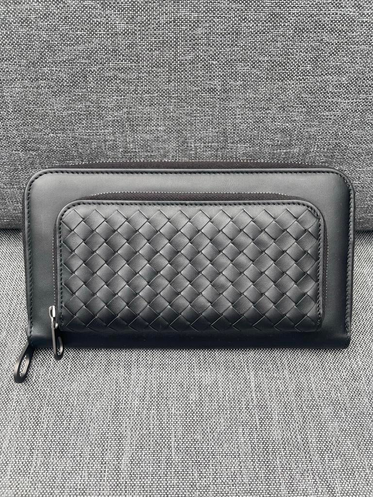 Nieuwe Bottega Veneta Zwarte Portemonnee, Sieraden, Tassen en Uiterlijk, Portemonnees, Nieuw, Overige merken, Zwart, Leer, Ophalen of Verzenden