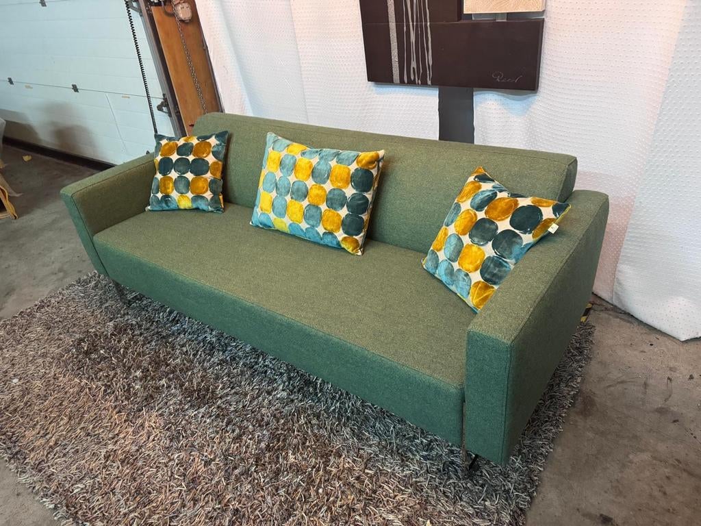 Artifort mare  2.5 zit Groene wollen stof, 75 tot 100 cm, Ophalen of Verzenden, Zo goed als nieuw, Stof