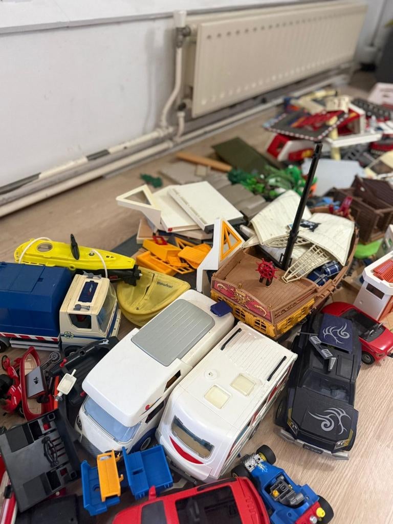Grote partij Playmobil - Politie, Camping en meer!, Kinderen en Baby's, Speelgoed | Playmobil, Ophalen, Gebruikt, Los playmobil