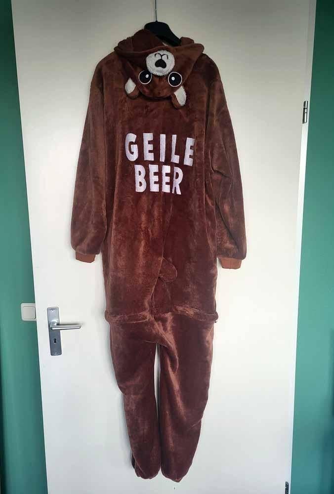 Onesie "Geile Beer" maat M-L, Carnaval, Maat 48/50 (M), Ophalen of Verzenden, Wasted Monkey