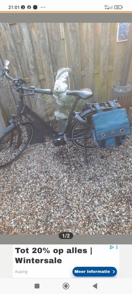 Qwic urban zonder lader met middenmotor nu 100, 51 tot 55 cm, Ophalen of Verzenden, Gebruikt