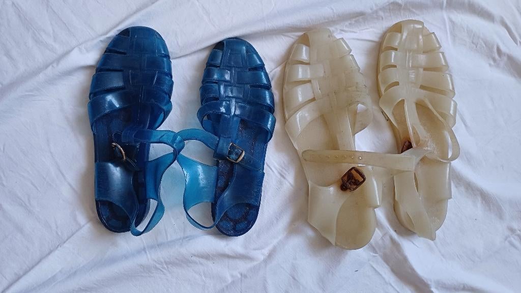 Waterschoenen blauw maat 39 crème maat 45., Watersport en Boten, Watersportkleding, Ophalen of Verzenden, Gebruikt, Dame of Heer