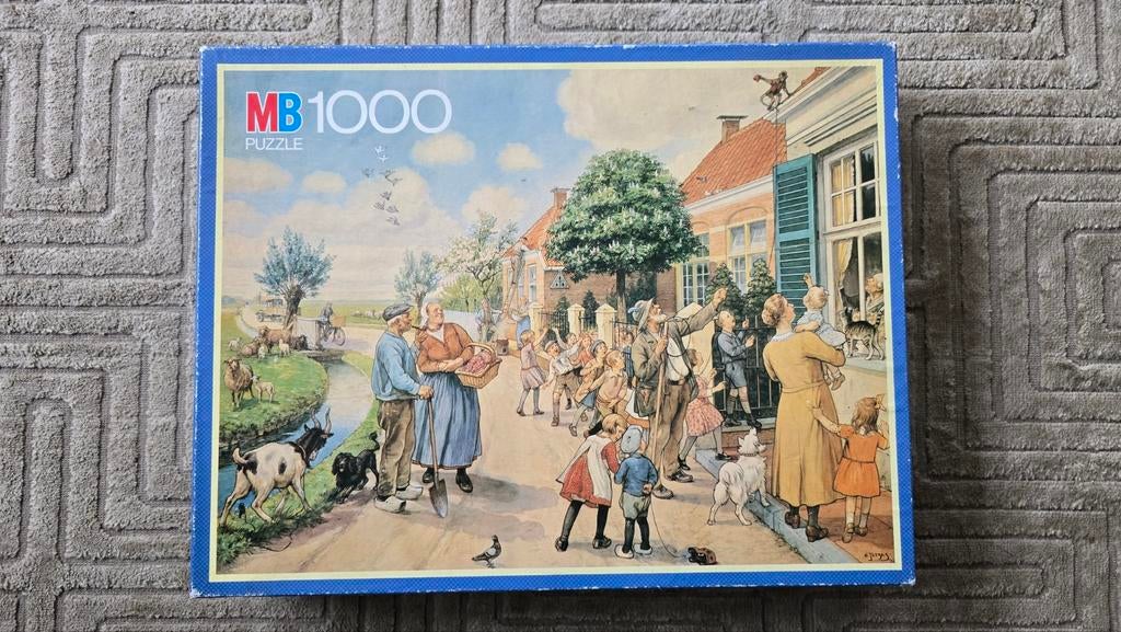 Puzzel; 1000 stukjes; Hoogeveense Vertelselplaat, Hobby en Vrije tijd, Denksport en Puzzels, Gebruikt, 500 t/m 1500 stukjes, Ophalen of Verzenden