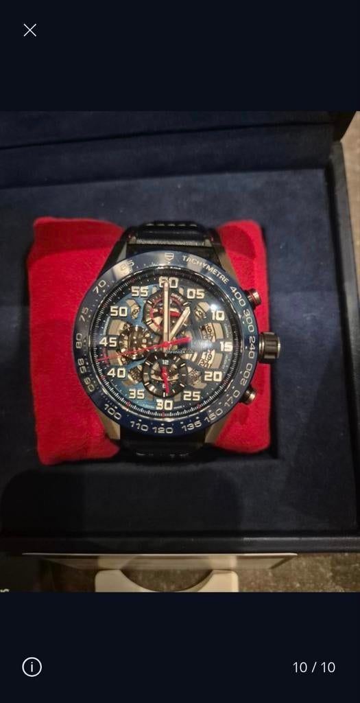 TAG Heuer Carrera Red Bull Racing Horloge €3333,33, Ophalen, Leer, Staal, Polshorloge