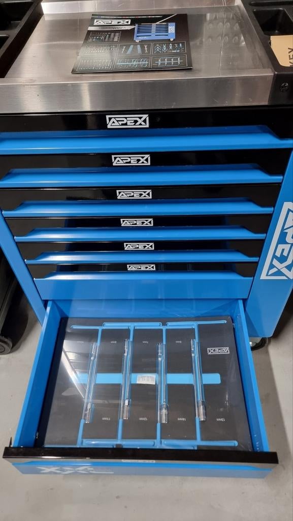 APEX gereedschapwagen 7 laden gevuld Met gereedschap, Ophalen of Verzenden, Gevuld, Zo goed als nieuw