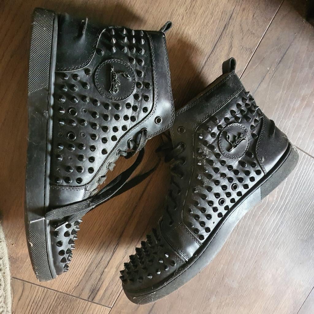 schoenen heren Christian Louboutin spike zwart ca 44 45, Ophalen of Verzenden, Zwart