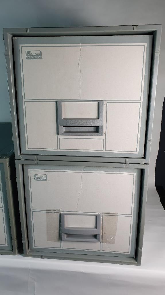 Fellowes Archive System x3 vintage archiefkasten, lades. S28, Verzamelen, Ophalen of Verzenden, Overige typen