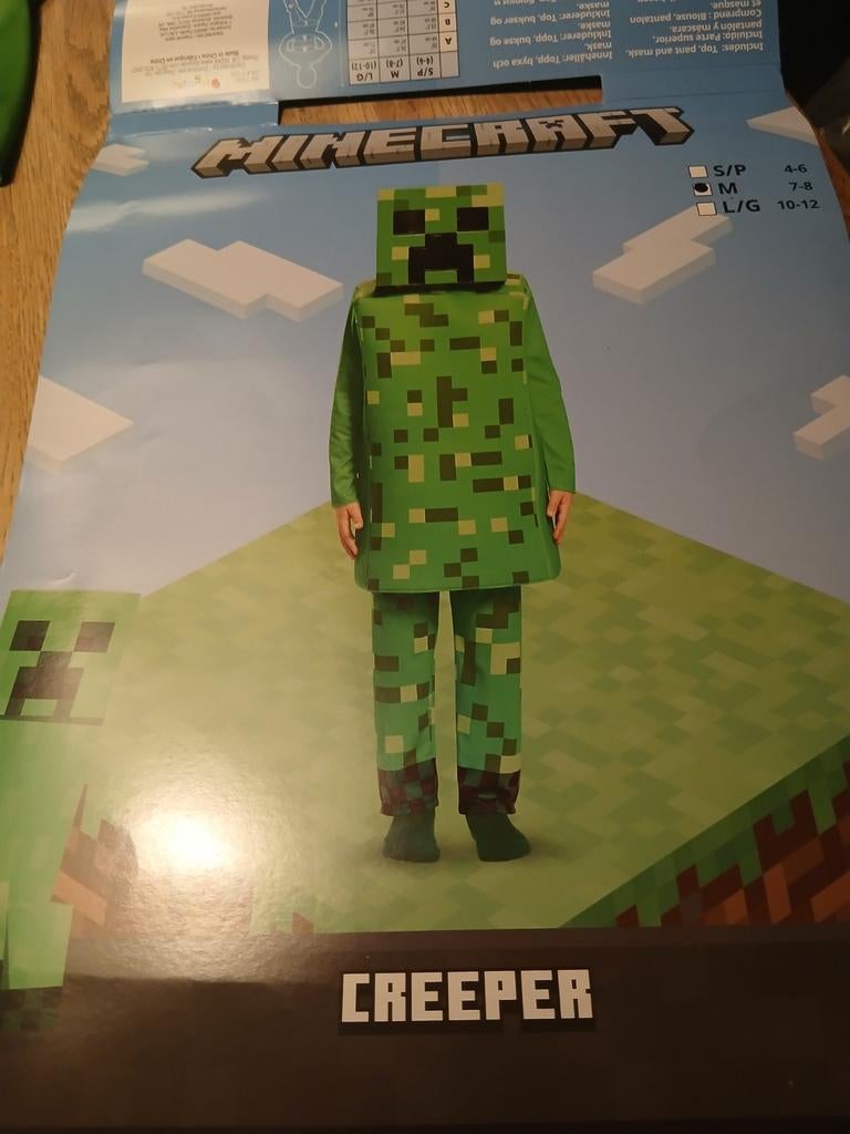 Minecraft Creeper Kostuum - 7-8 jaar. Nieuw. Carnaval, Kinderen en Baby's, Carnavalskleding en Verkleedspullen, Ophalen of Verzenden