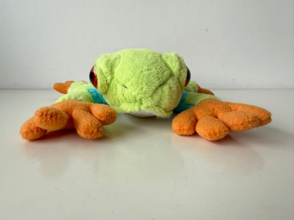 Knuffel kikker, Roodoogmakikikker 28 cm / Wild Republic, Ophalen of Verzenden, Zo goed als nieuw, Kikker