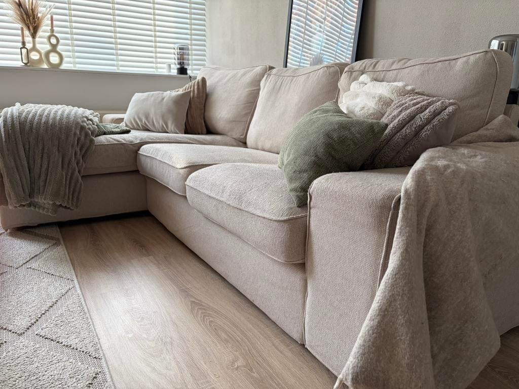 KIVIK 3-zitsbank chaise longue kleur Gunnared beige., Ophalen, Zo goed als nieuw