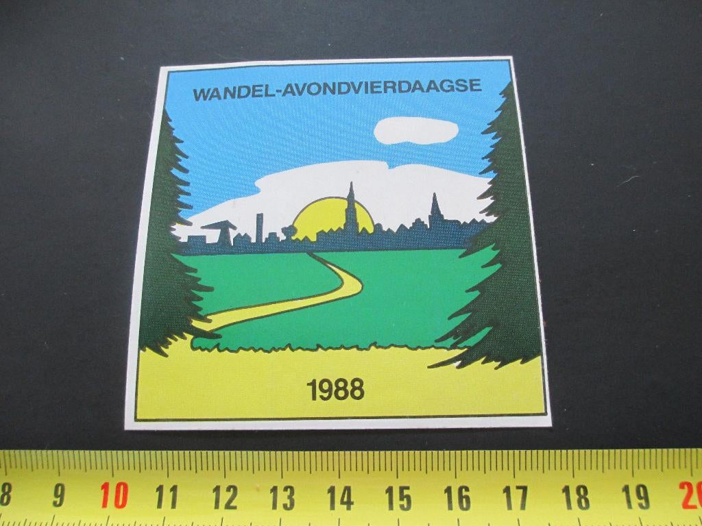 sticker Wandel - Avondvierdaagse 1988, Verzamelen, Ophalen, Zo goed als nieuw