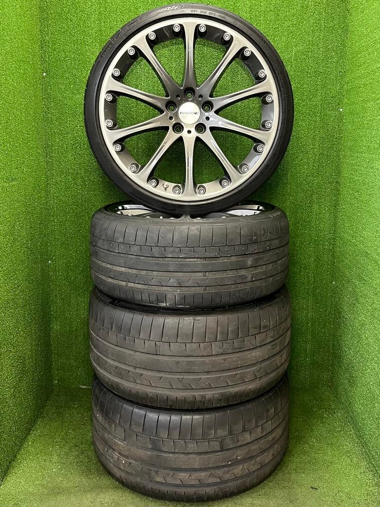 Originele 20 inch Hartge velgen met banden BMW E60, Gebruikt, 285 mm, Banden en Velgen, Germany