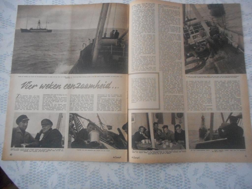 Lichtschip Zaandam. Vier weken eenzaamheid. 1956., Ophalen of Verzenden, Gebruikt, Overige typen