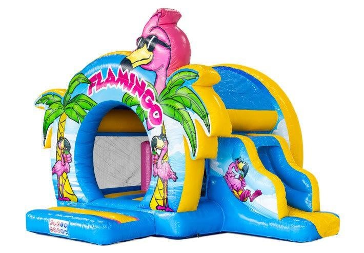 Te huur springkussen flamingo - bij Happy Party Rent, Ophalen, Zo goed als nieuw, Overige
