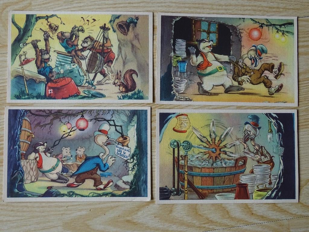 prentbriefkaarten  Doremias das, Verzamelen, Ophalen of Verzenden, 1940 tot 1960, Ongelopen, Overige thema's