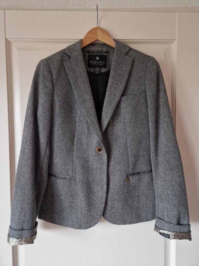 Maison Scotch Blazer Visgraat Maat 40, Kleding | Dames, Jasjes, Kostuums en Pakken, Zo goed als nieuw, Jasje, Maat 38/40 (M), Ophalen of Verzenden