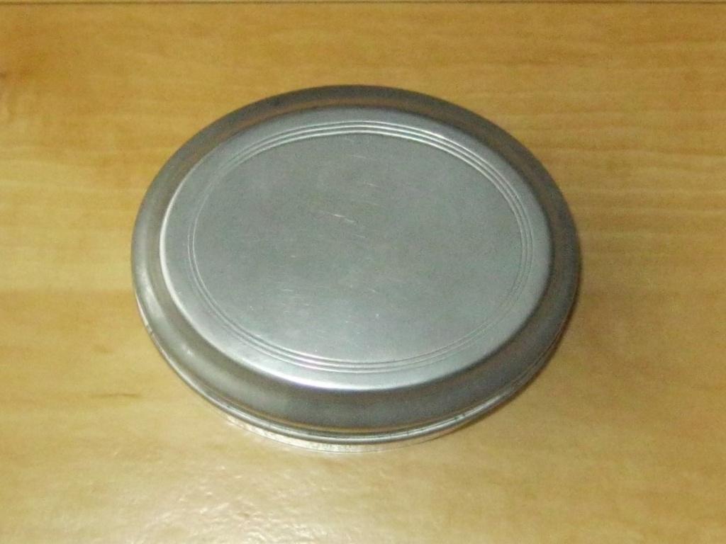 Antiek verzilverd lepeldoosje, 13x10x7,5 cm., Verzenden, Zilver