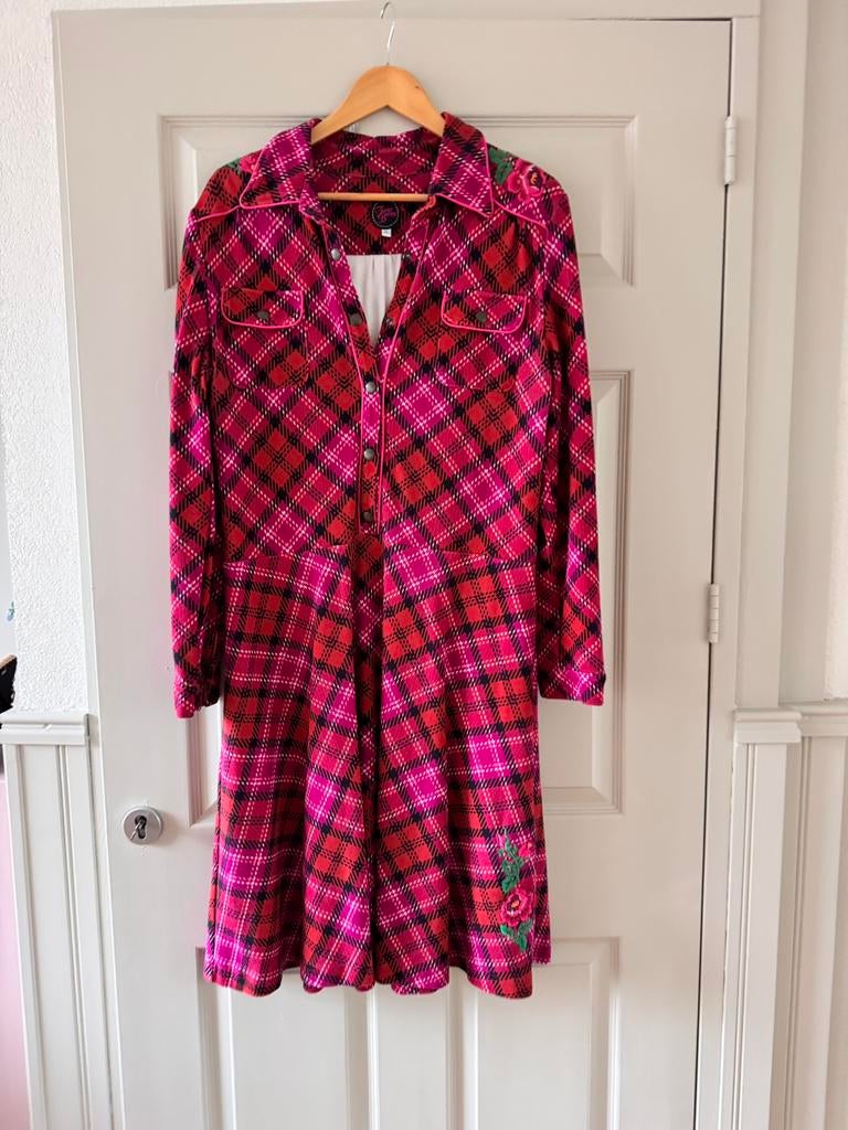 Tante Betsy tartan jurk xl, Kleding | Dames, Blauw, Maat 46/48 (XL) of groter, Ophalen of Verzenden, Zo goed als nieuw