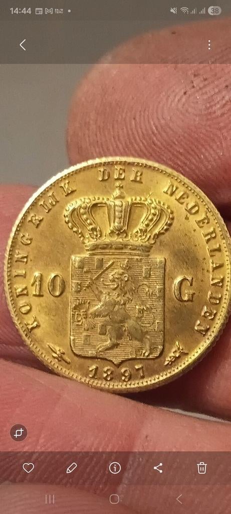 Wilhelmina Gouden Tientje 1897 - 5 gram, Postzegels en Munten, Munten | Nederland, Koningin Wilhelmina, Losse munt, 10 gulden