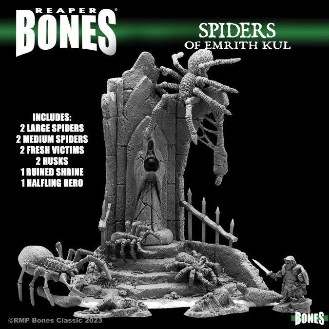 The Spiders of Emrith Kul Bones Classic  Boxed Set 77766, Figuurtje(s), Ophalen of Verzenden, Reaper Miniatures, Info@sceneryenzo.nl