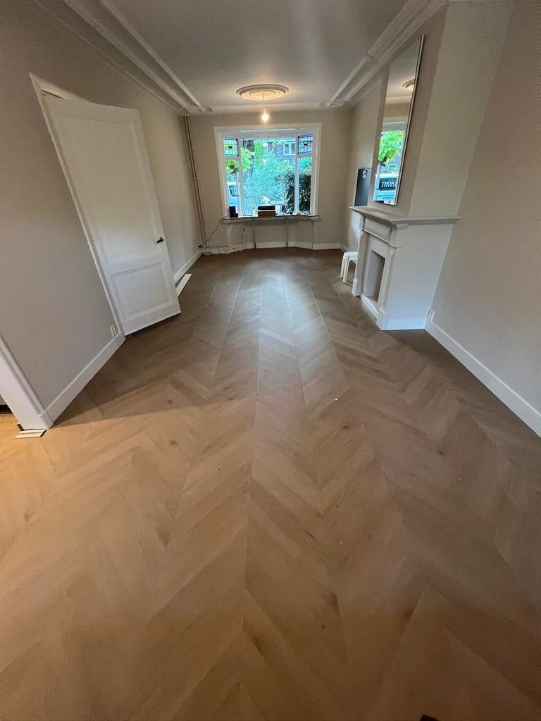 PVC visgraat vloer compleet gelegd – inclusief egaliseren, Ophalen of Verzenden, Nieuw, 75 m² of meer, Overige typen