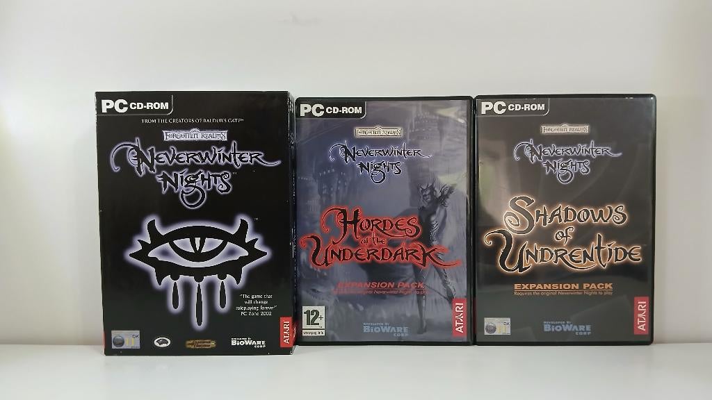 PC - Neverwinter Nights + 2x Expansion Pack, 1 speler, Ophalen of Verzenden, Zo goed als nieuw, Role Playing Game (Rpg)