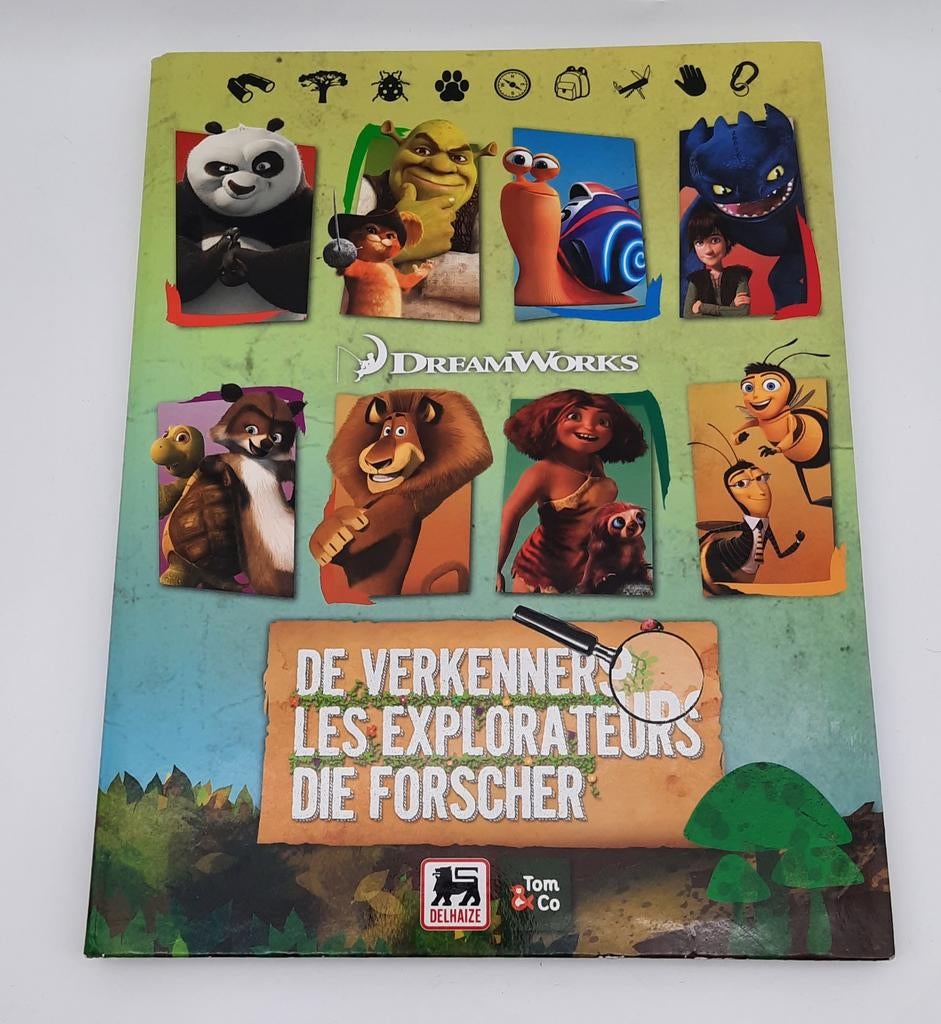 Dreamworks De Verkenners Delhaize map voor 180 kaartjes 2013, Verzamelen, Overige supermarkten, Ophalen of Verzenden