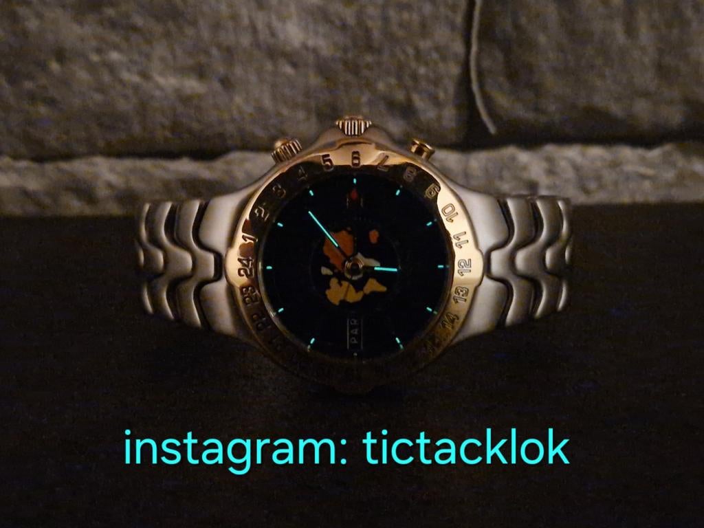 Ebel Sportwave Meridian GMT worldtimer automatic, watch only, Overige merken, Staal, Polshorloge, Ophalen of Verzenden
