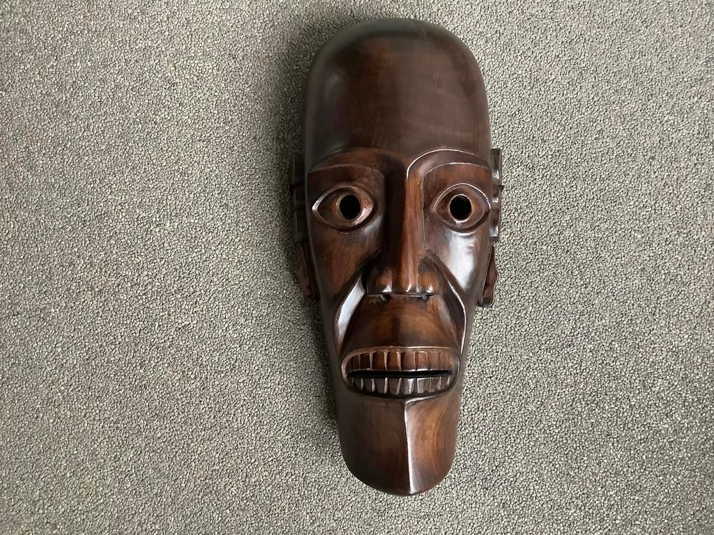Opvallend masker Batak groot dodenmasker Tribal Art Sumatra, Ophalen of Verzenden