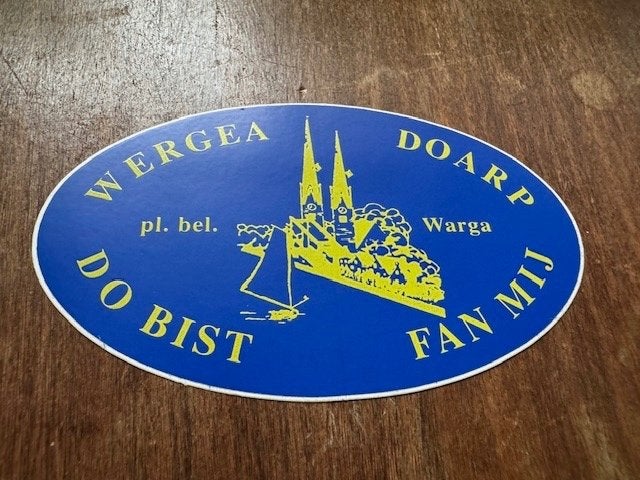 Ovale sticker "Wergea Doarp Do Bist Fan Mij" - Friesland, Ophalen of Verzenden, Nieuw, Overige typen