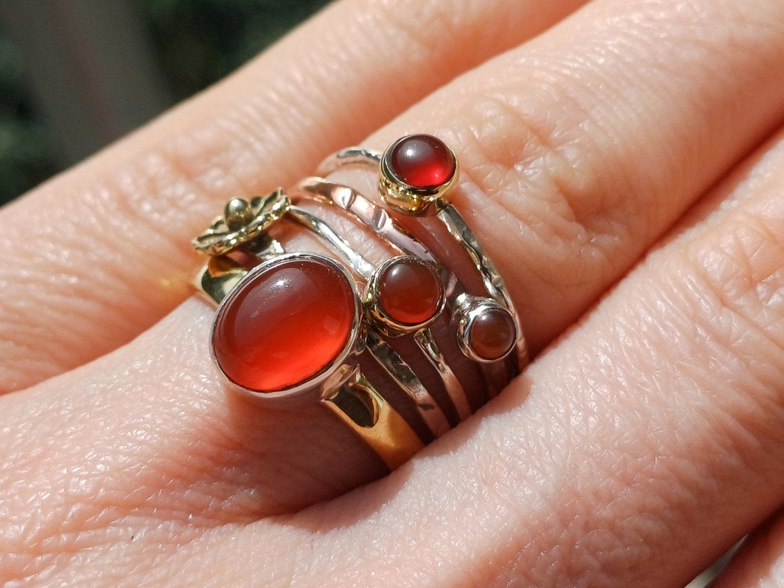 Vanoli 925 zilveren multi ring met carneool maat 16,5, Sieraden, Tassen en Uiterlijk, Ringen, Daiva1973@hotmail.com, Vanoli, Amsterdam