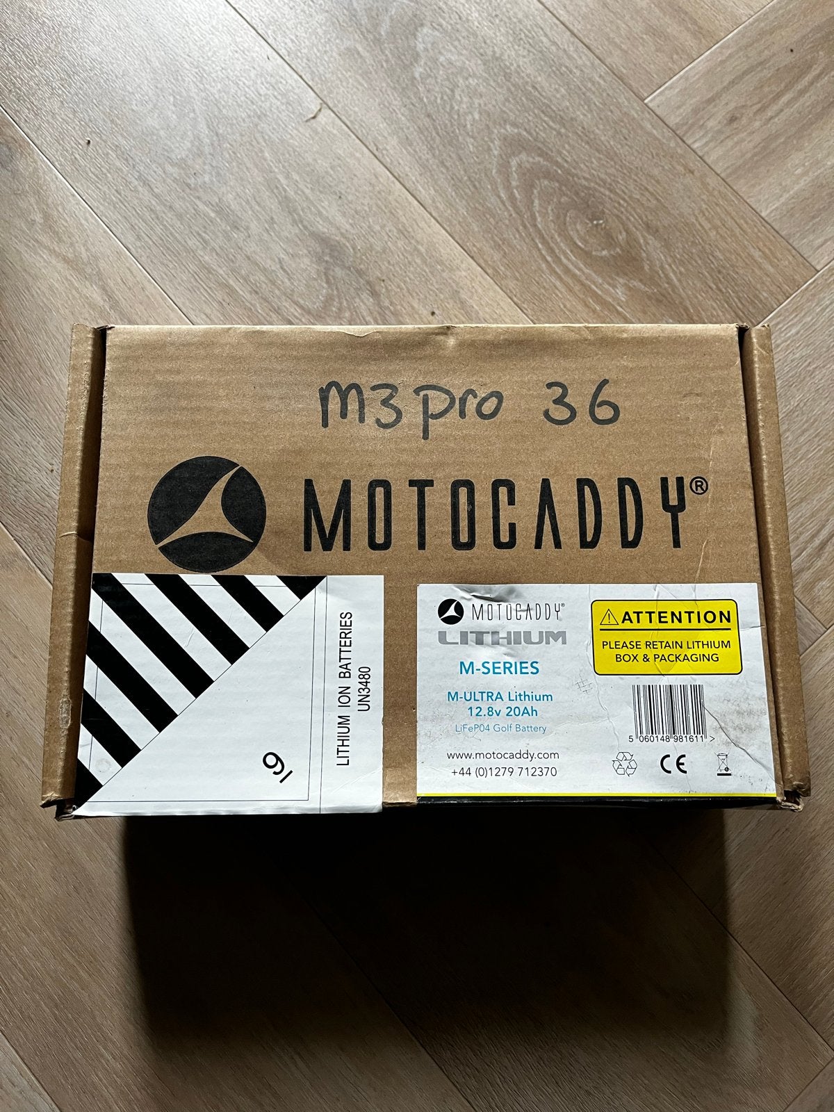 Motocaddy M3 Pro 36 Golfkar met Lithium Batterij, Ophalen of Verzenden, Gebruikt, Golfkar, Overige merken