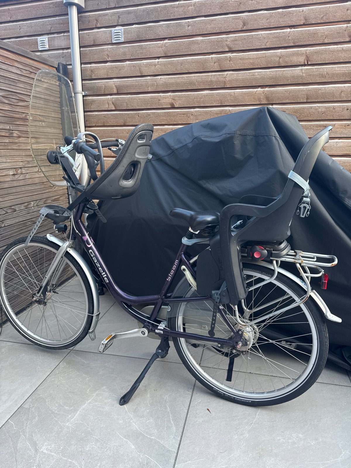Gazelle Bloom moederfiets met kinderzitjes, Ophalen of Verzenden, Gazelle, Trommelrem, 53 tot 56 cm
