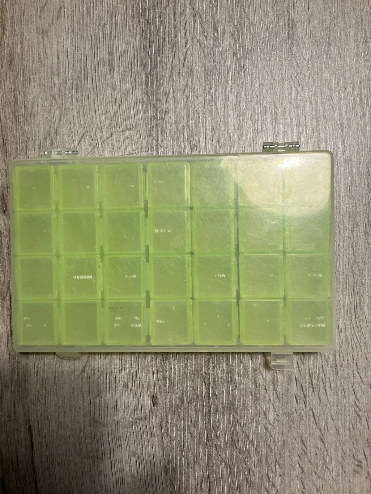 Pillendoosje voor 28 stuks, Ophalen of Verzenden, Gebruikt