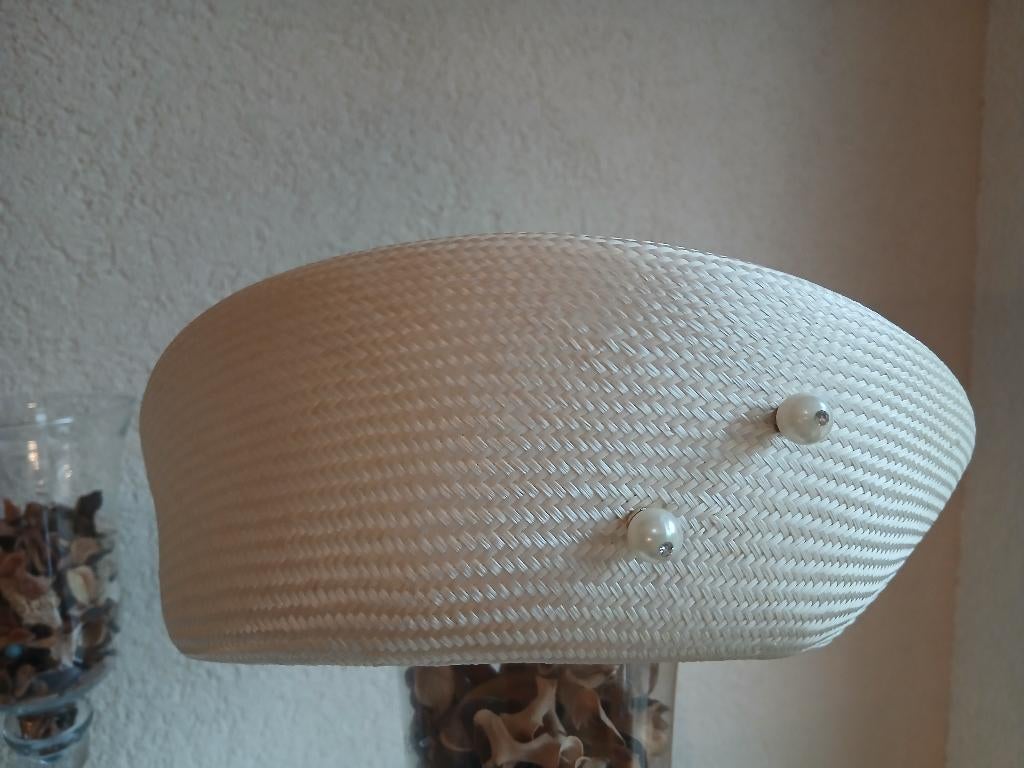 Crèmekleurig zomerhoed dopje zgan, Kleding | Dames, Hoeden en Petten, Hoed, One size fits all, Ophalen of Verzenden, Onbekend