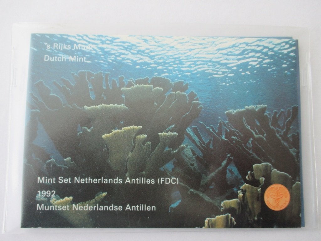 Nederlandse Antillen jaarset 1992 fdc, Postzegels en Munten, Munten | Nederland, Ophalen of Verzenden, Koningin Beatrix, Overige waardes