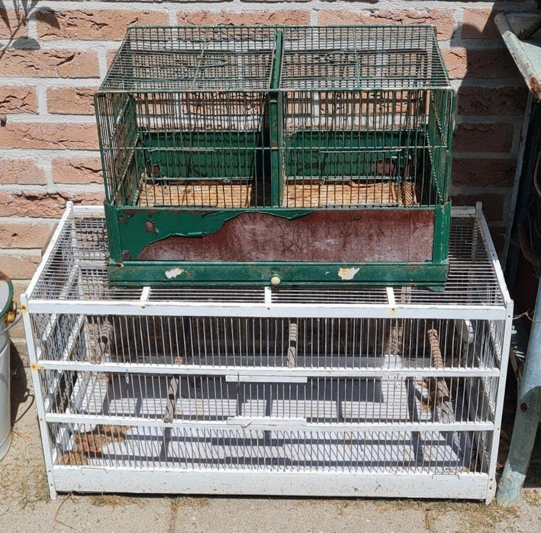 Franse brocante houten vogelkooien, Ophalen of Verzenden