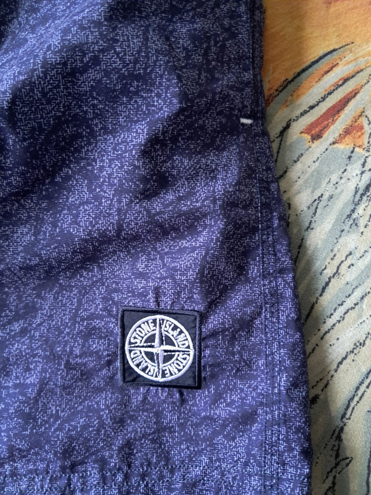 Stone Island Zwemshort - Donkerblauw met patroon, Kleding | Heren, Badmode en Zwemkleding, Ophalen, Blauw, Maat 56/58 (XL), Stone Island