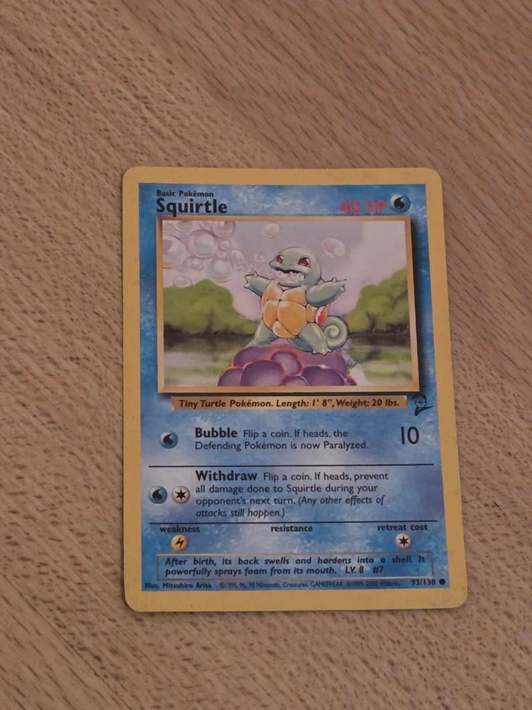 Pokémon kaart Squirtle 1999, Ophalen of Verzenden