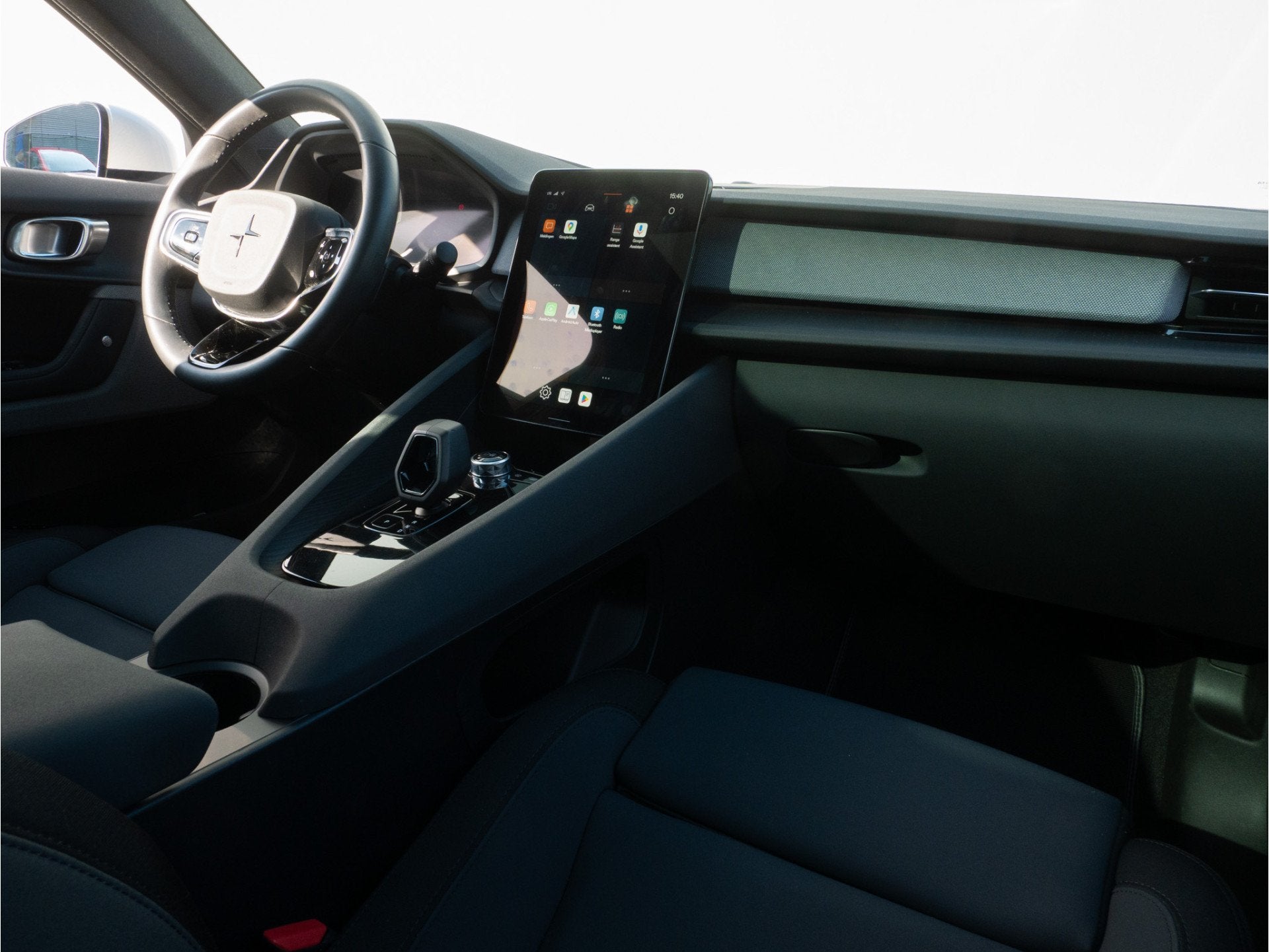 Polestar 2 Long Range Single Motor 78 kWh SOH 90% Trekhaak/, Auto's, Polestar 2, Stof, Gebruikt, Zwart