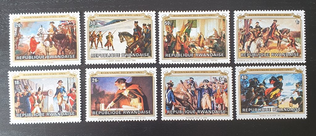 Rwanda 1976 Amerikaanse Onafhankelijkheid Michel 783-790 pf, Verzenden, Overige landen, Postfris