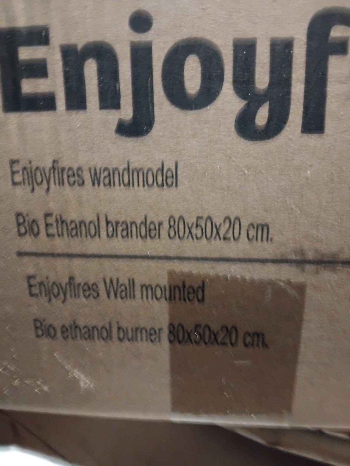 Enjoyfires wandmodel Bio Ethanol brander 80x50x20 cm, Ophalen of Verzenden, Nieuw, Hangende haard, Overige soorten