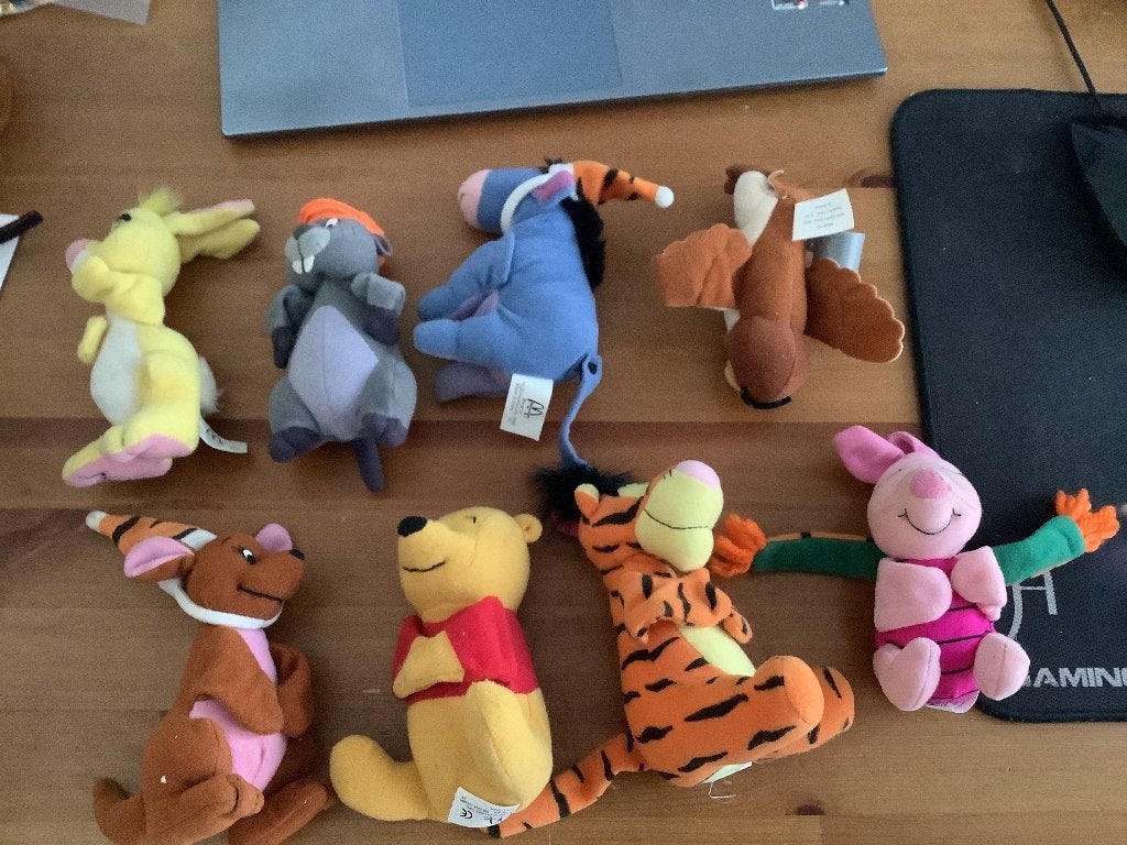 winnie de poeh knuffels. mc donalds set van 8, Ophalen of Verzenden, Winnie de Poeh of vrienden, Gebruikt, Knuffel