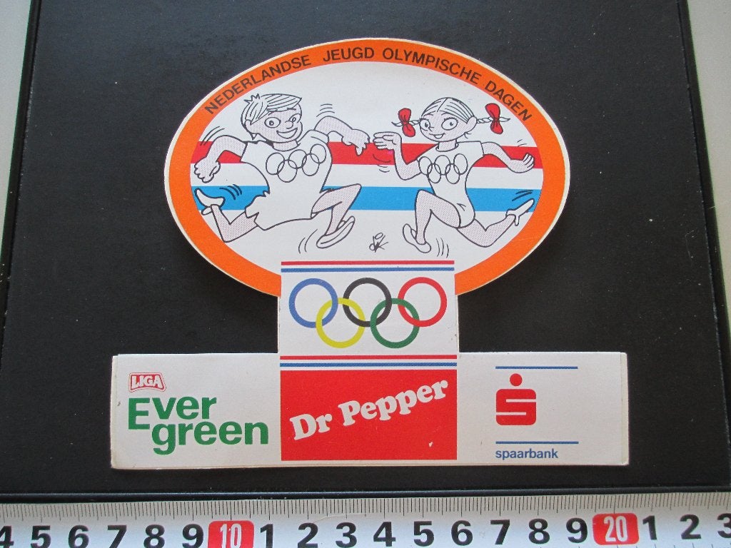sticker Strip Dik Bruynesteyn Nederlandse Jeugd Olympische *, Verzamelen, Ophalen, Zo goed als nieuw