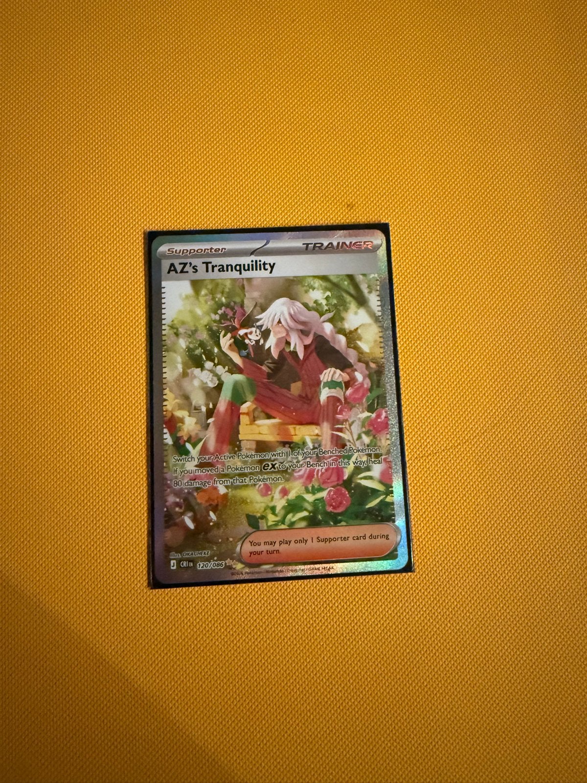 Pokémon TCG: AZ's Tranquility Supporter Trainer Kaart, Ophalen, Zo goed als nieuw, Losse kaart