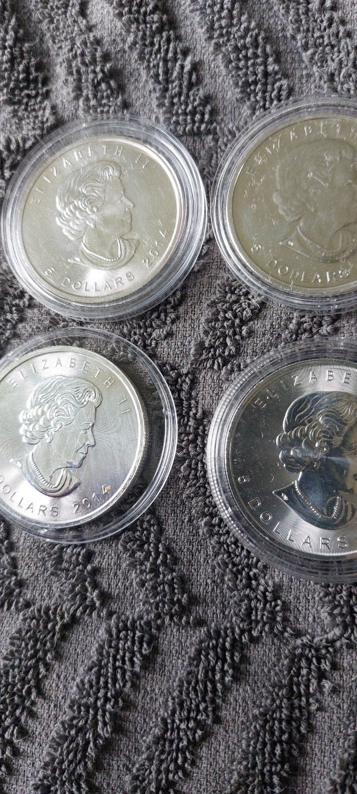 4 × Maple leaf 1OZ, Ophalen of Verzenden, Zilver